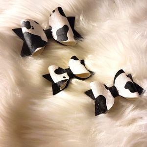 Faux Leather Bow